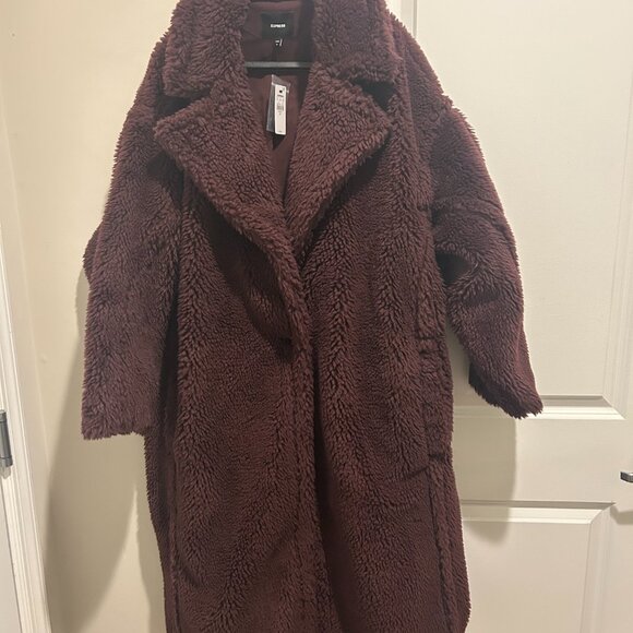 Teddy Clinched Back Maxi Coat XL - Picture 3 of 5
